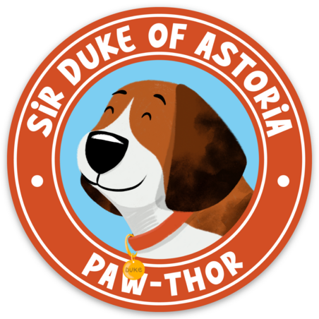 Sir Duke of Astoria Paw-Thor Sticker